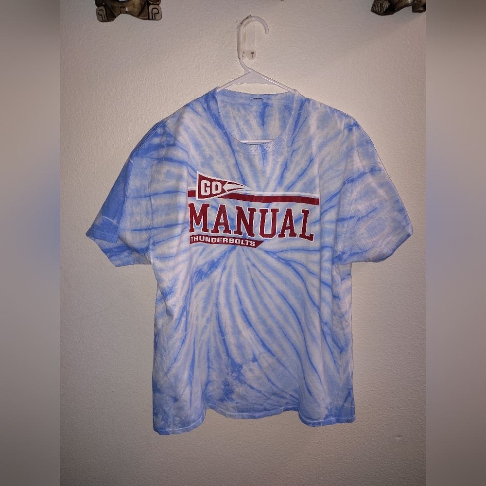 Hanes Blue Tie-Dye Graphic T-Shirt